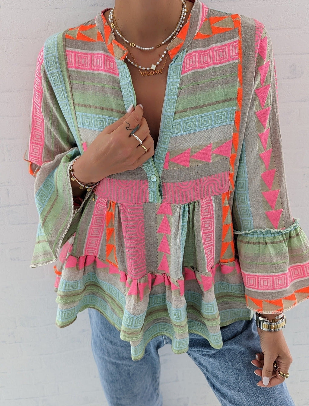 Isola – Modieuze Loungewear Top met Ruchemouwen