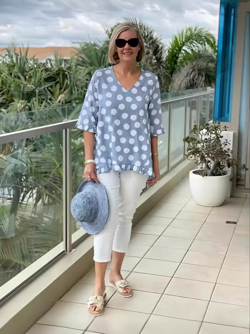 Eline - Stijlvolle V-hals Blouse