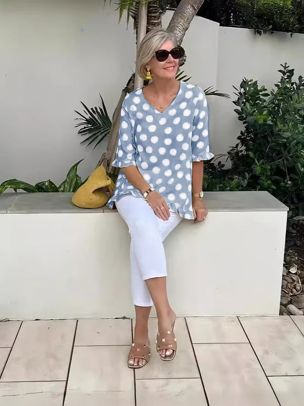 Eline - Stijlvolle V-hals Blouse