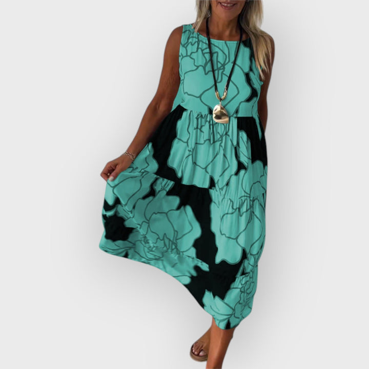 Aveline- Off-Shoulder Jurk met Bloemenprint