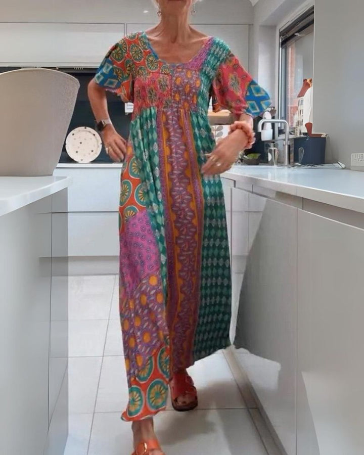 Melania - Kleurrijke Boho Jurk