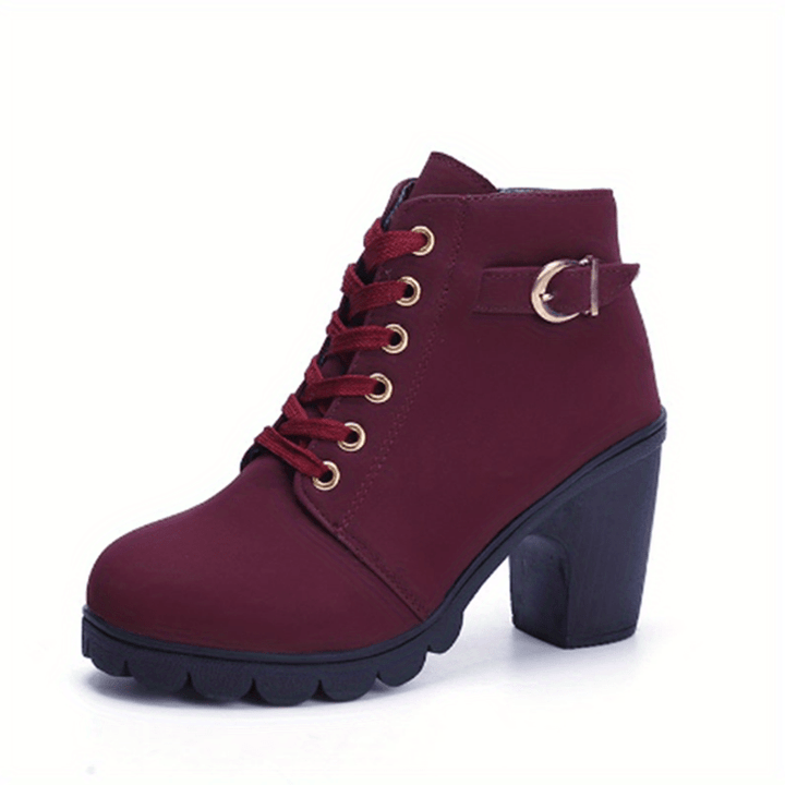 Yael - Luxe Veterschoenen met Hak