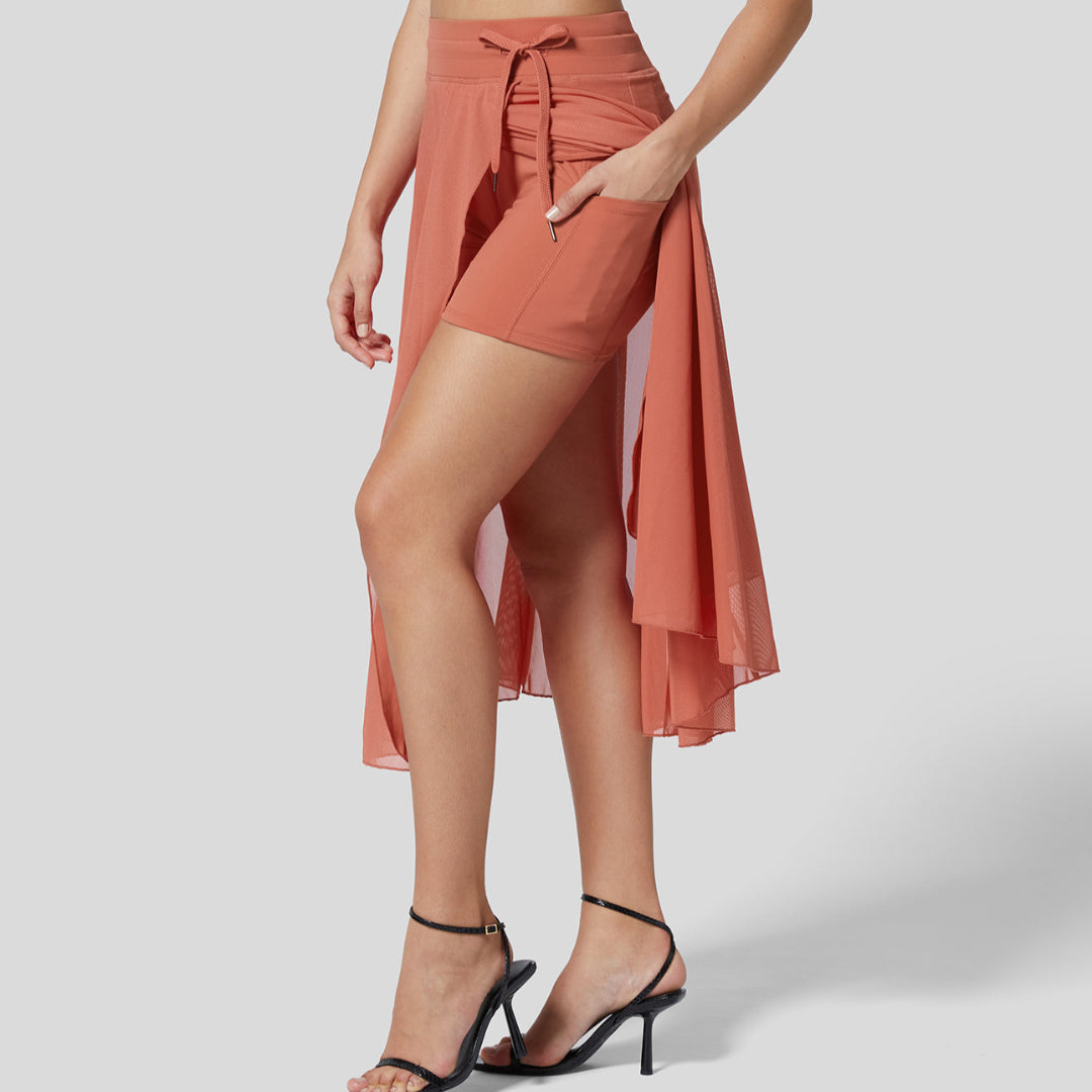 Lieke - Hoog getailleerde 2-in-1 Rok