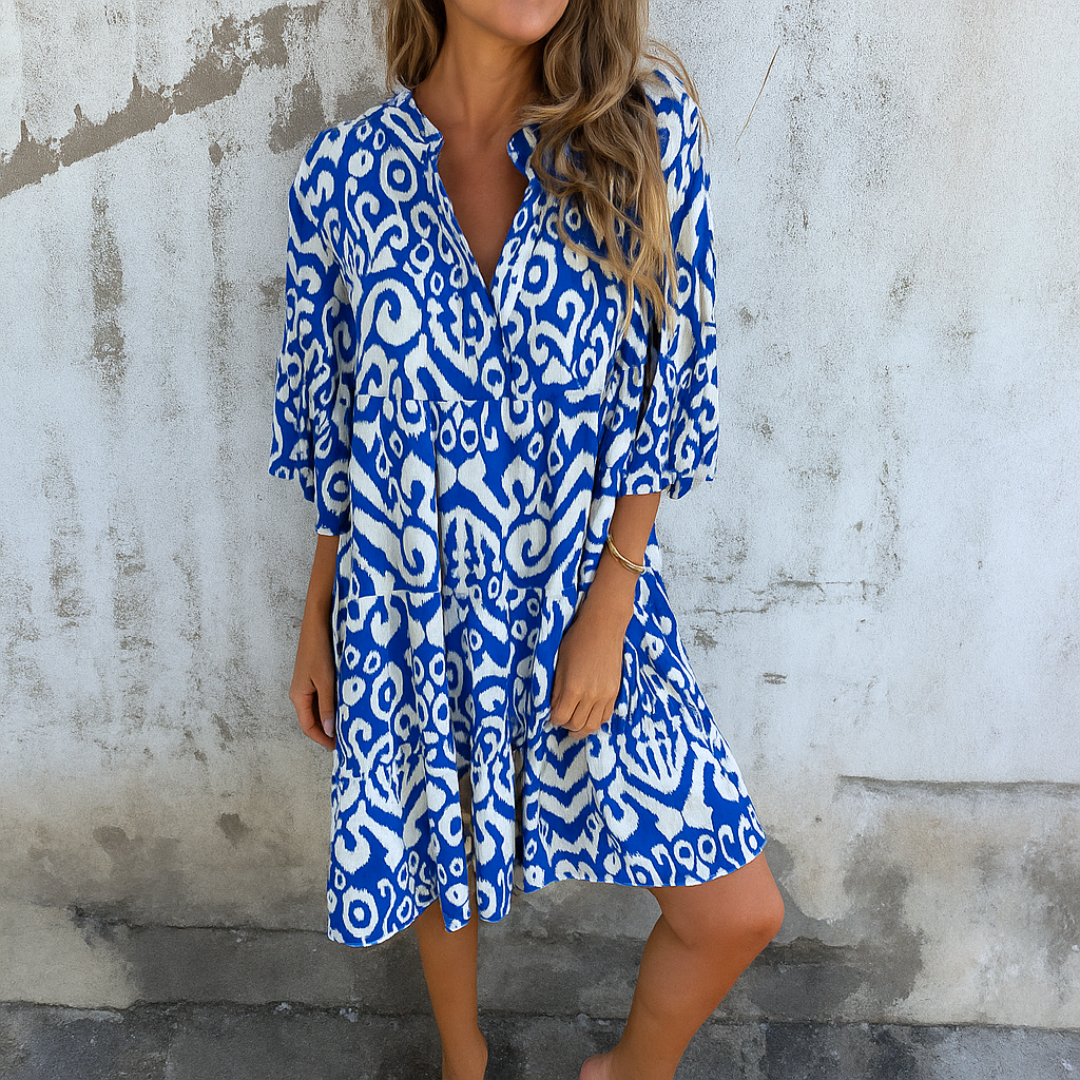Lianne - Elegante Midi-jurk Met V-Hals