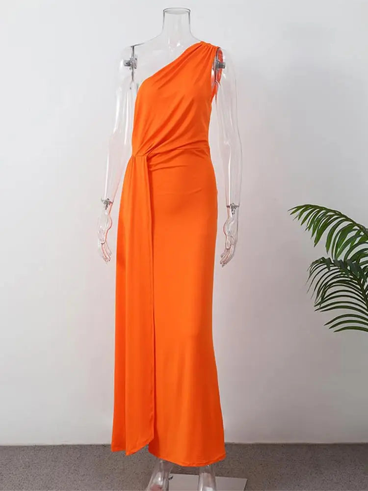 Lia - Asymmetrische Lange Jurk