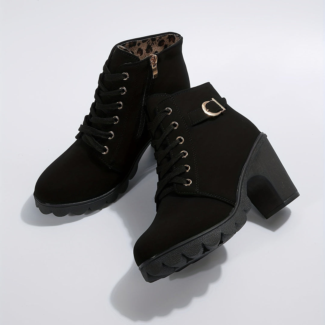 Yael - Luxe Veterschoenen met Hak