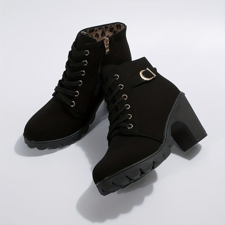 Yael - Luxe Veterschoenen met Hak
