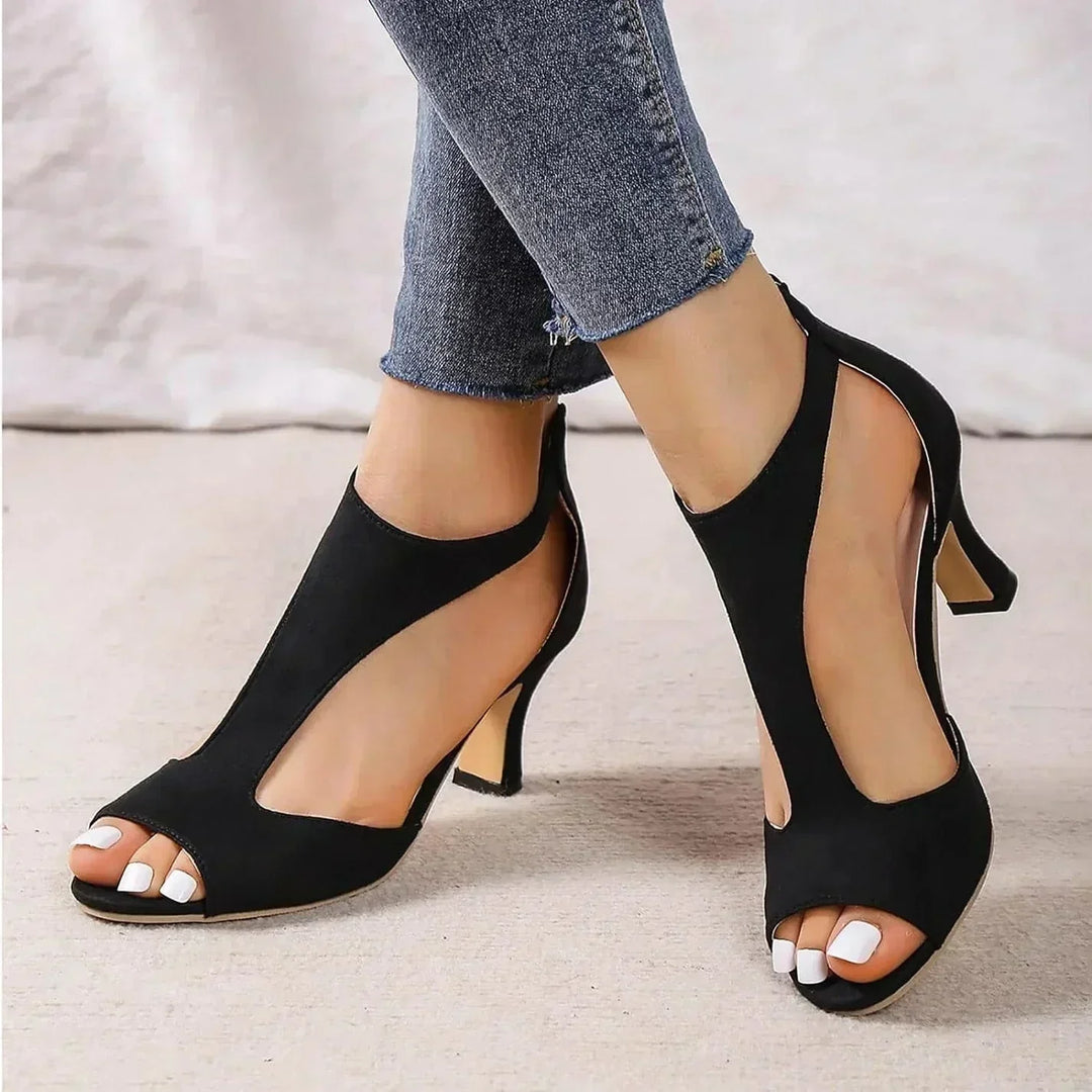 Bella - Chique Stiletto Sandalen met Rits aan de Achterkant