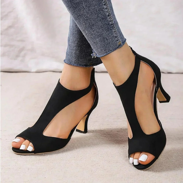 Bella - Chique Stiletto Sandalen met Rits aan de Achterkant