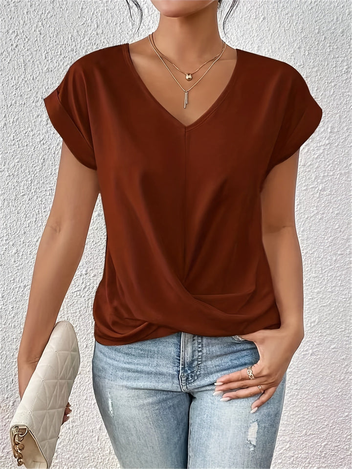 Sarah - Elegante Zomertop met V-Hals