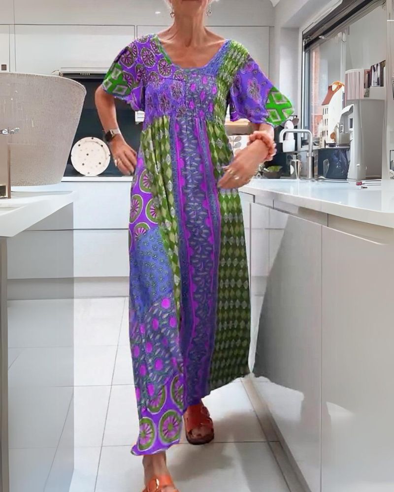 Melania - Kleurrijke Boho Jurk
