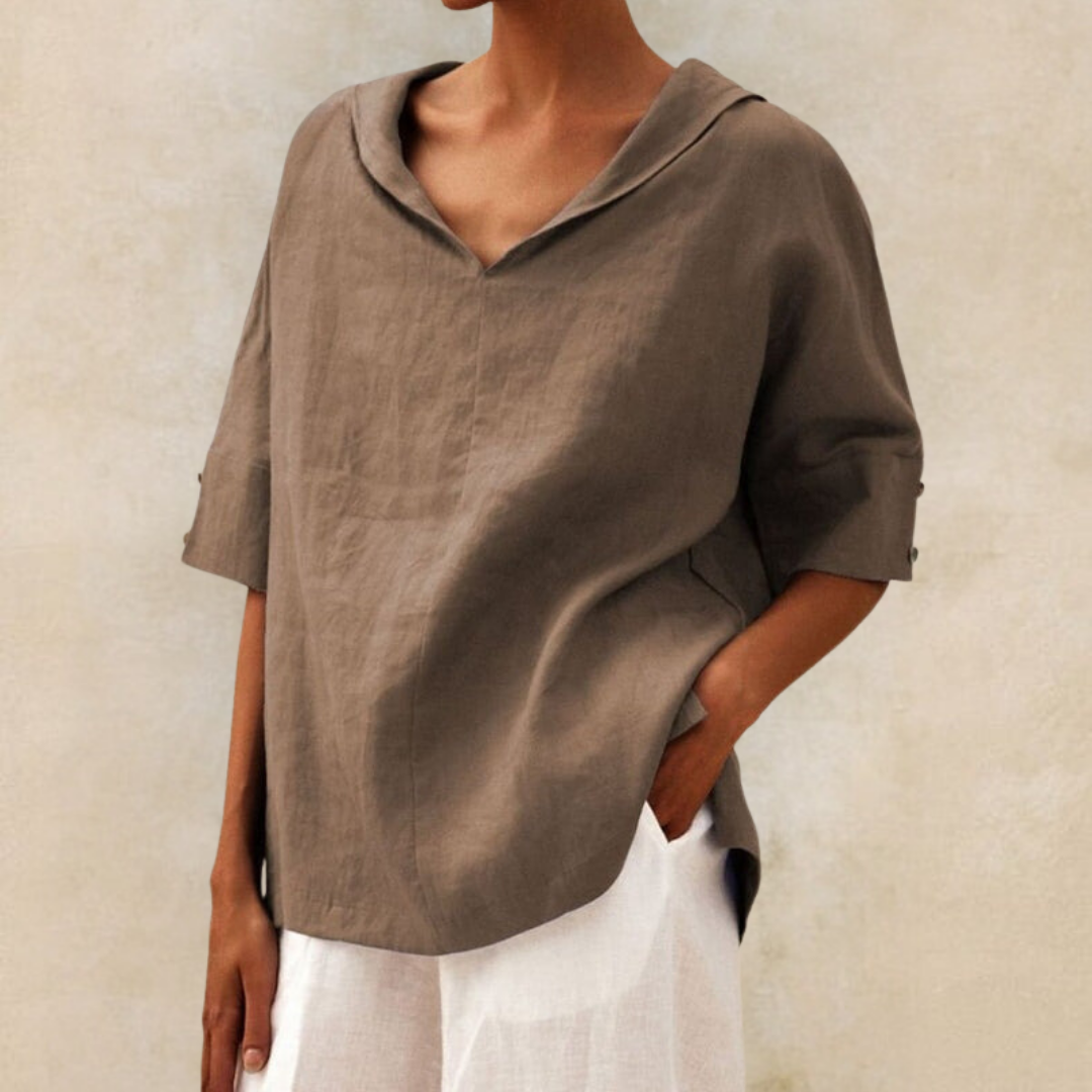 Lilia - Elegante Werktop met V-Hals