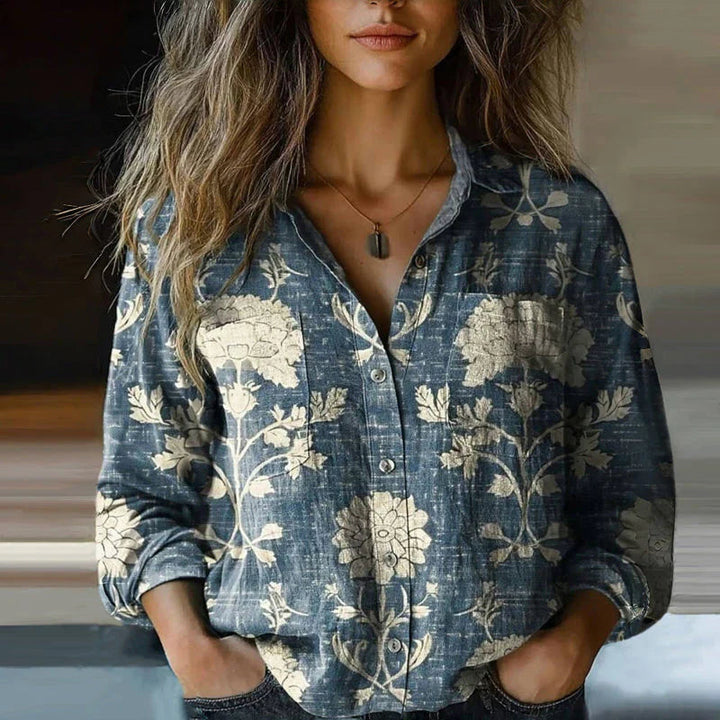 Veya – Trendy Klassieke Blouse met Bloemenprint