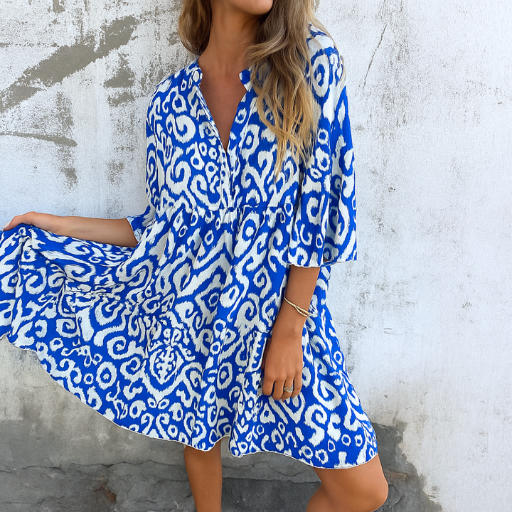 Lianne - Elegante Midi-jurk Met V-Hals