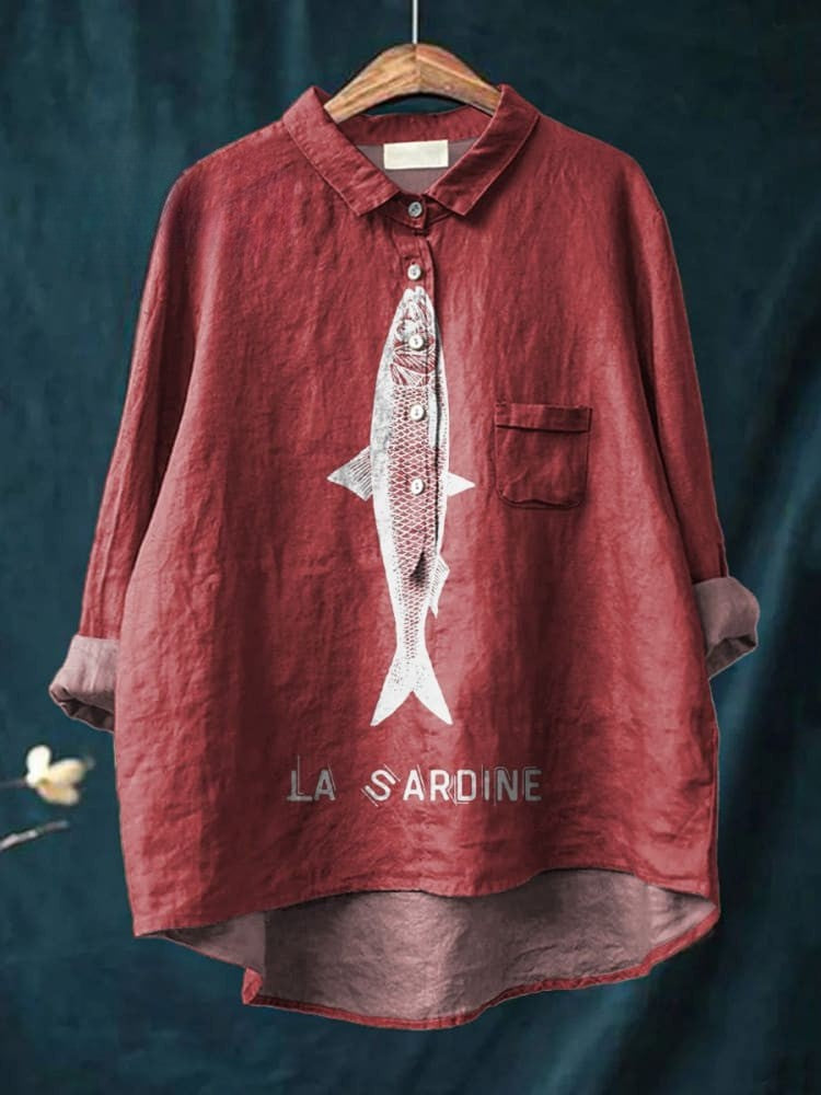 Sabine – Bedrukte La Sardine Blouse