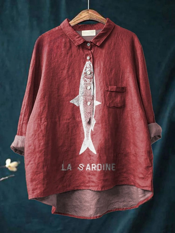 Sabine – Bedrukte La Sardine Blouse