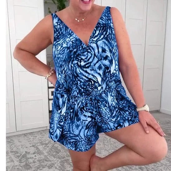 Marit - Mouwloze Print Strandjurk