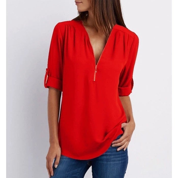 Lizzy – Elegante Top met Rits