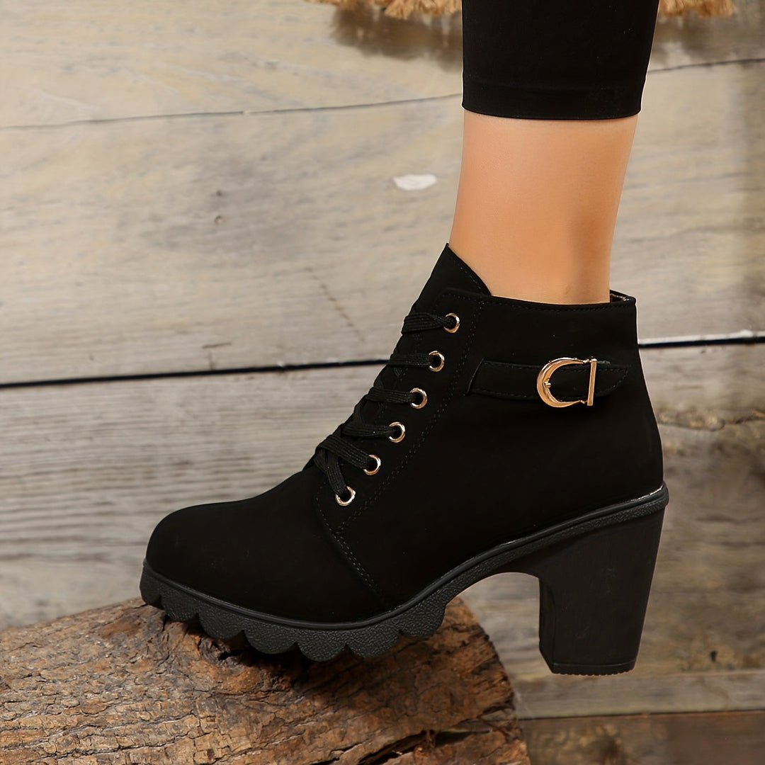 Yael - Luxe Veterschoenen met Hak