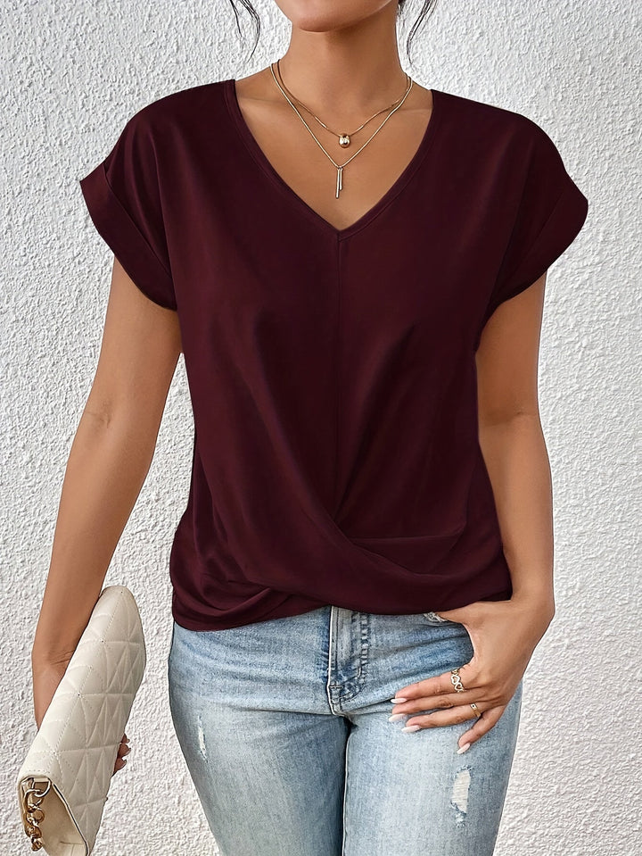 Sarah - Elegante Zomertop met V-Hals