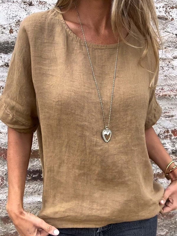Aviva – Casual O-hals Losvallende Top