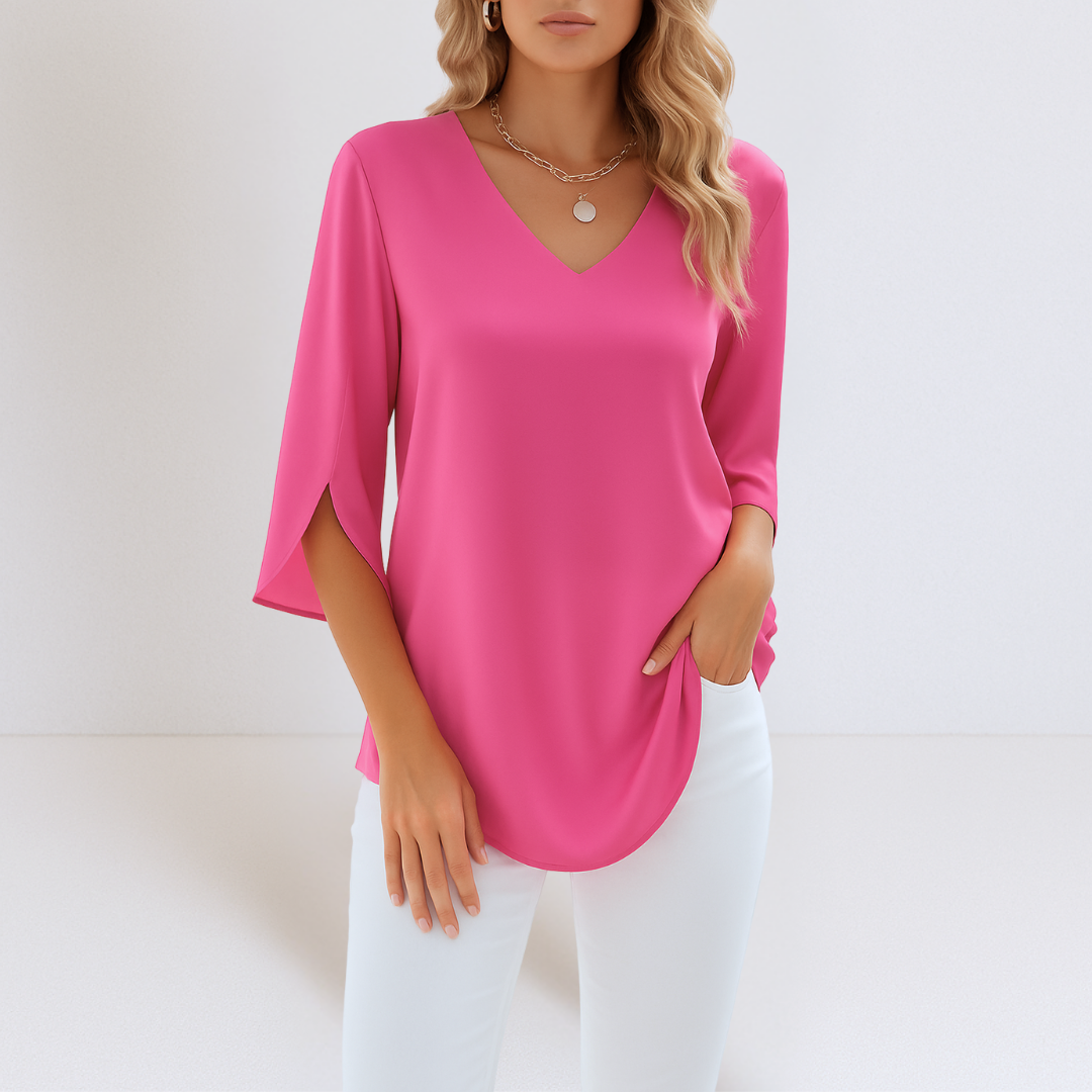 Daphne - Elegante Top Met Splitmouwen