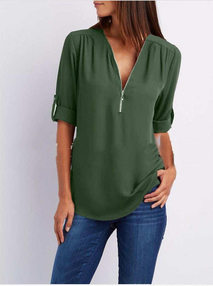 Lizzy – Elegante Top met Rits