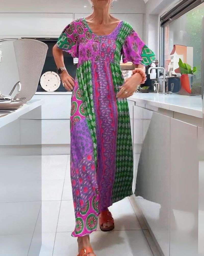 Melania - Kleurrijke Boho Jurk