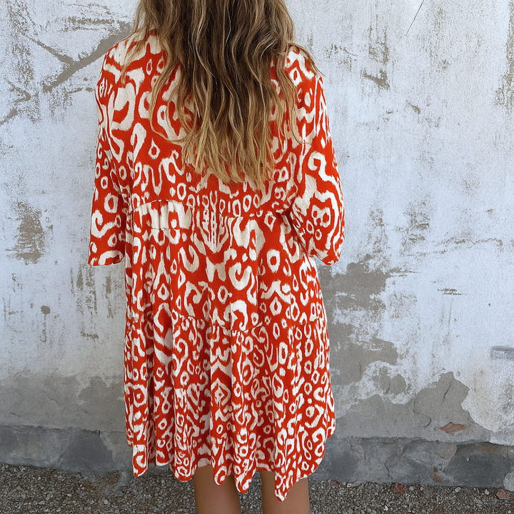 Lianne - Elegante Midi-jurk Met V-Hals