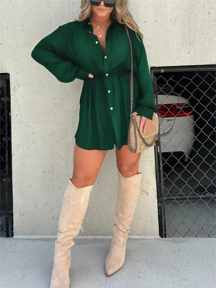 Emmas® | Trendy Satijnen Romper Jurk