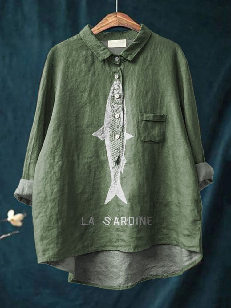 Sabine – Bedrukte La Sardine Blouse