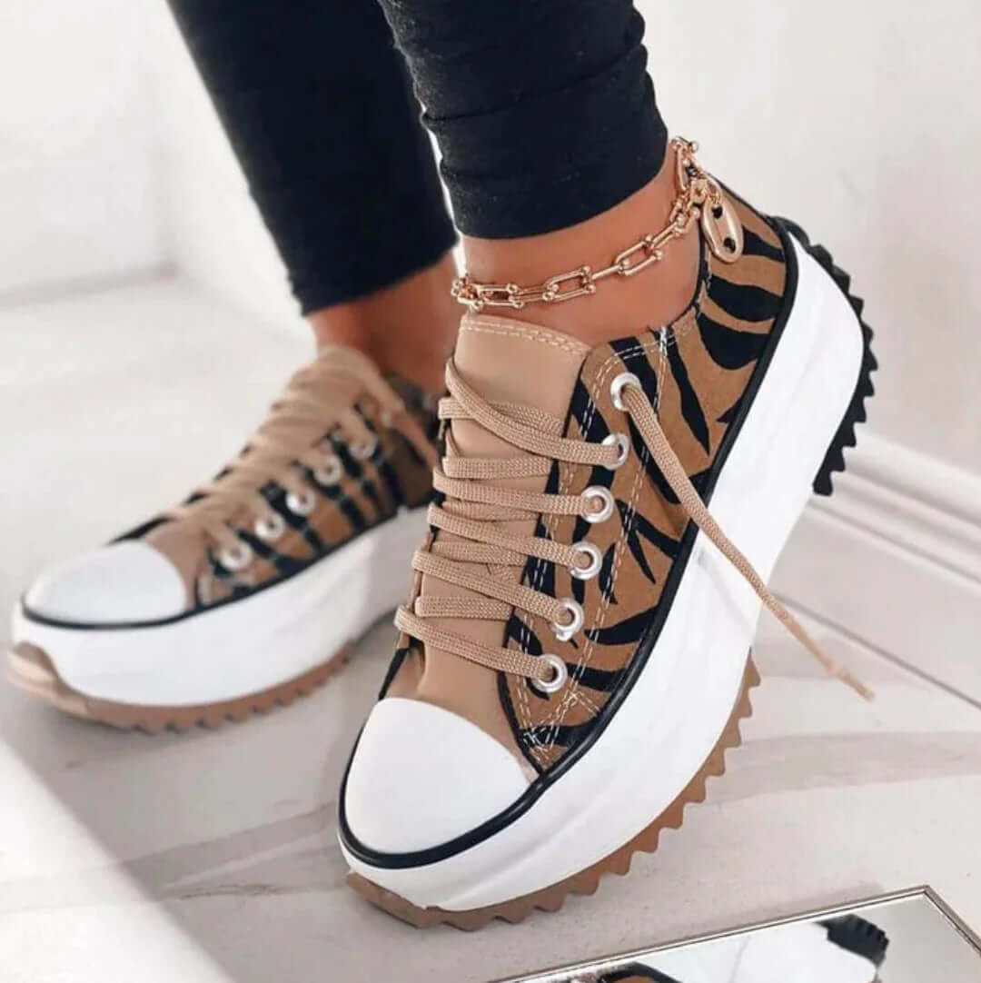 Maria - Premium Gevoerde Plateau Sneakers