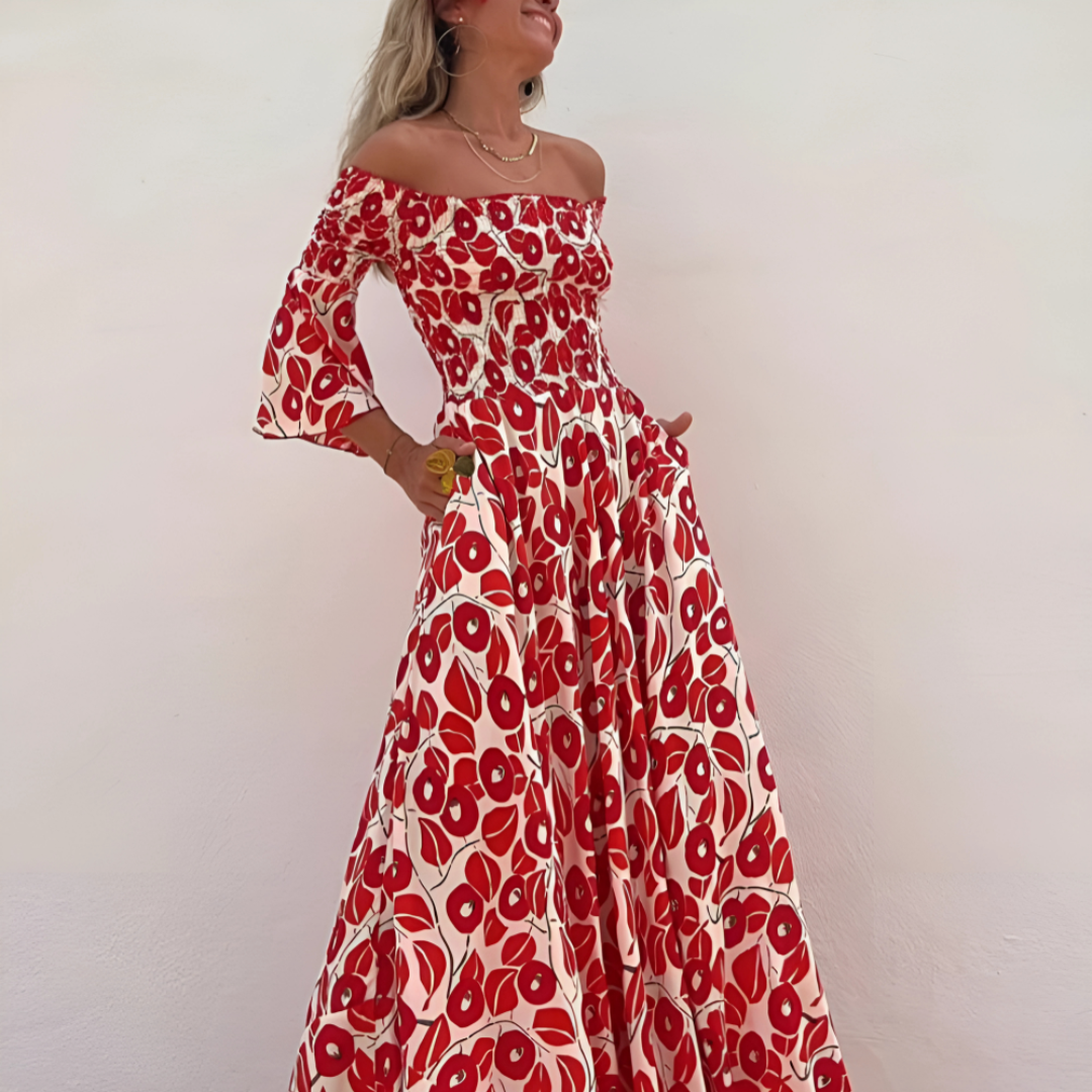 Paulina - Off-Shoulder Maxi Jurk