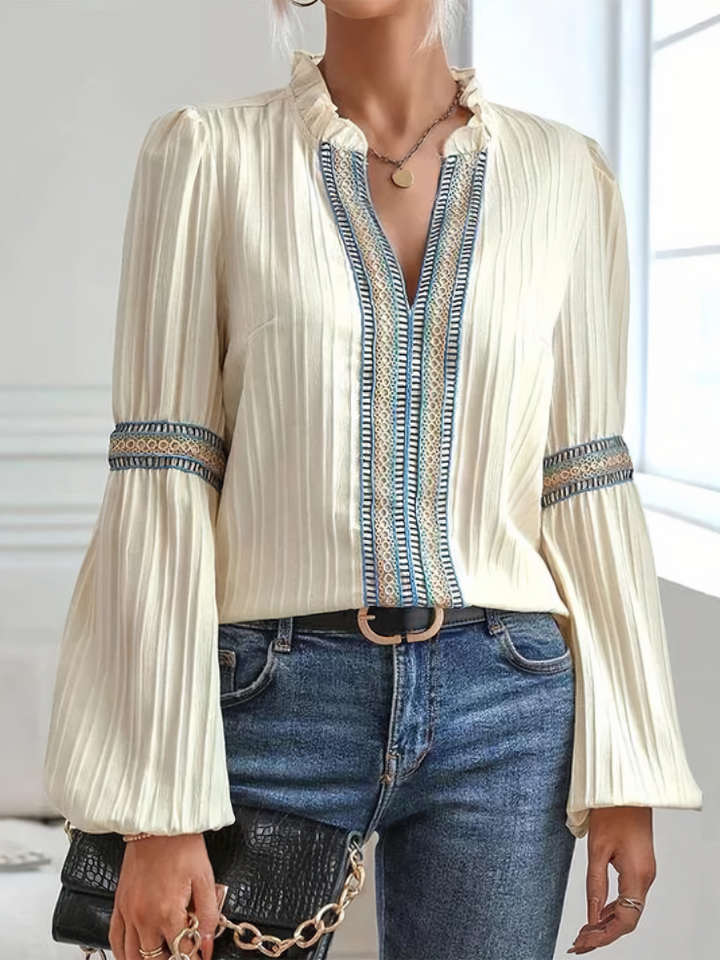 Valerie – Prachtige Blouse met V-Hals