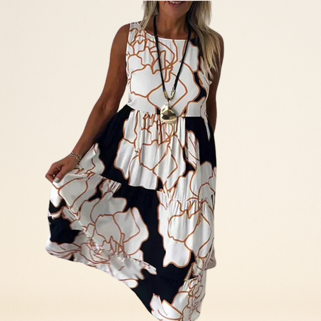 Caitlyn - Mouwloze Maxi Jurk