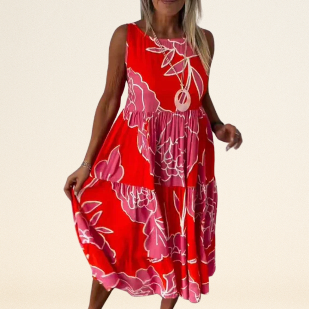 Caitlyn - Mouwloze Maxi Jurk