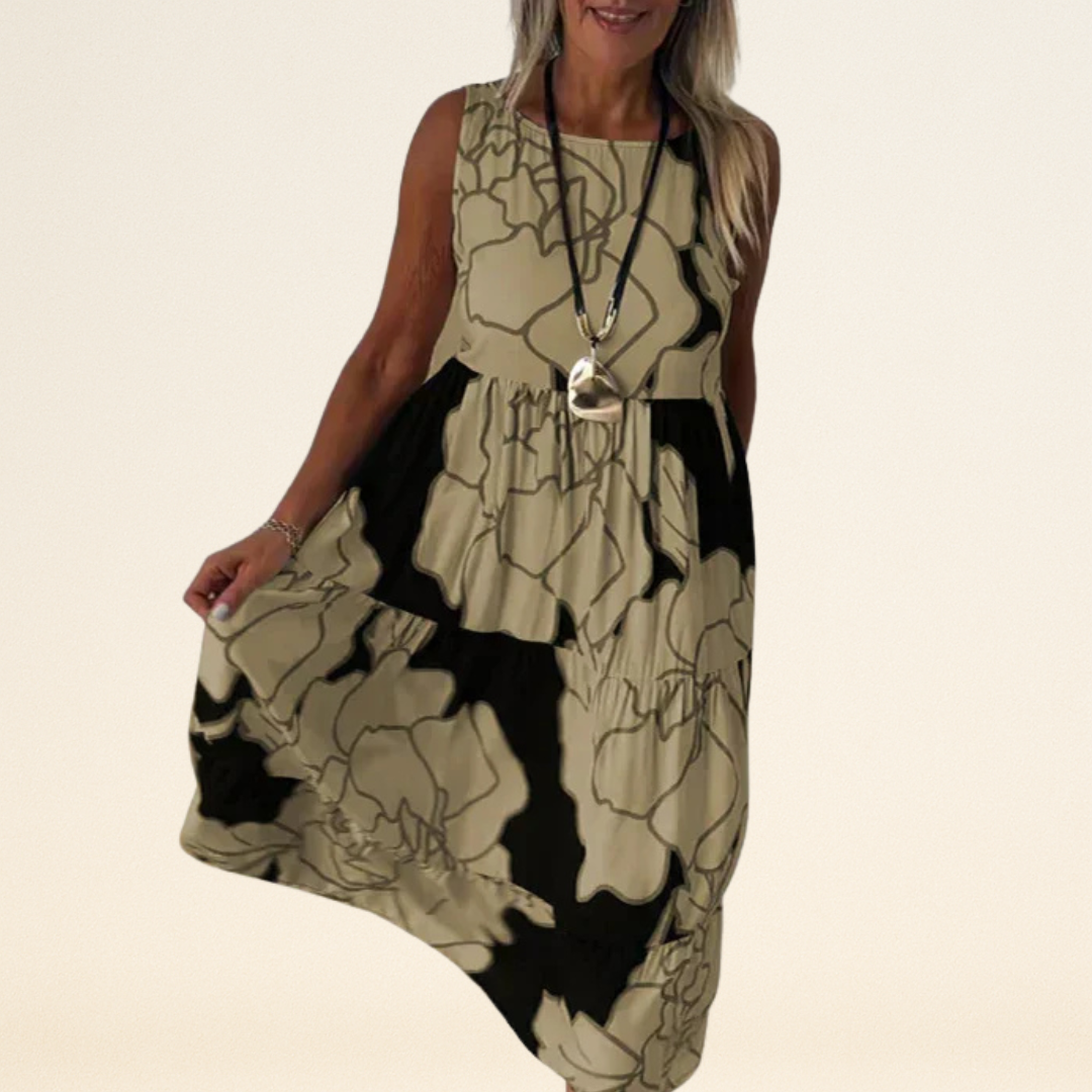 Caitlyn - Mouwloze Maxi Jurk