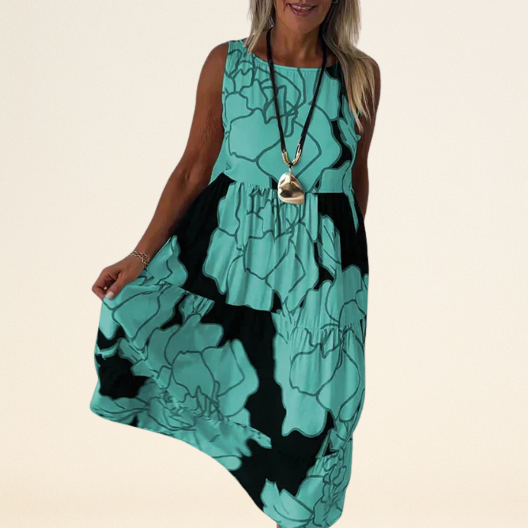 Caitlyn - Mouwloze Maxi Jurk