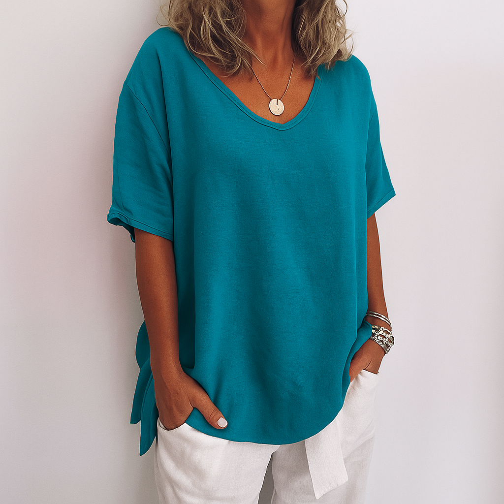 Arista - Casual Relaxed Top met Ronde Hals