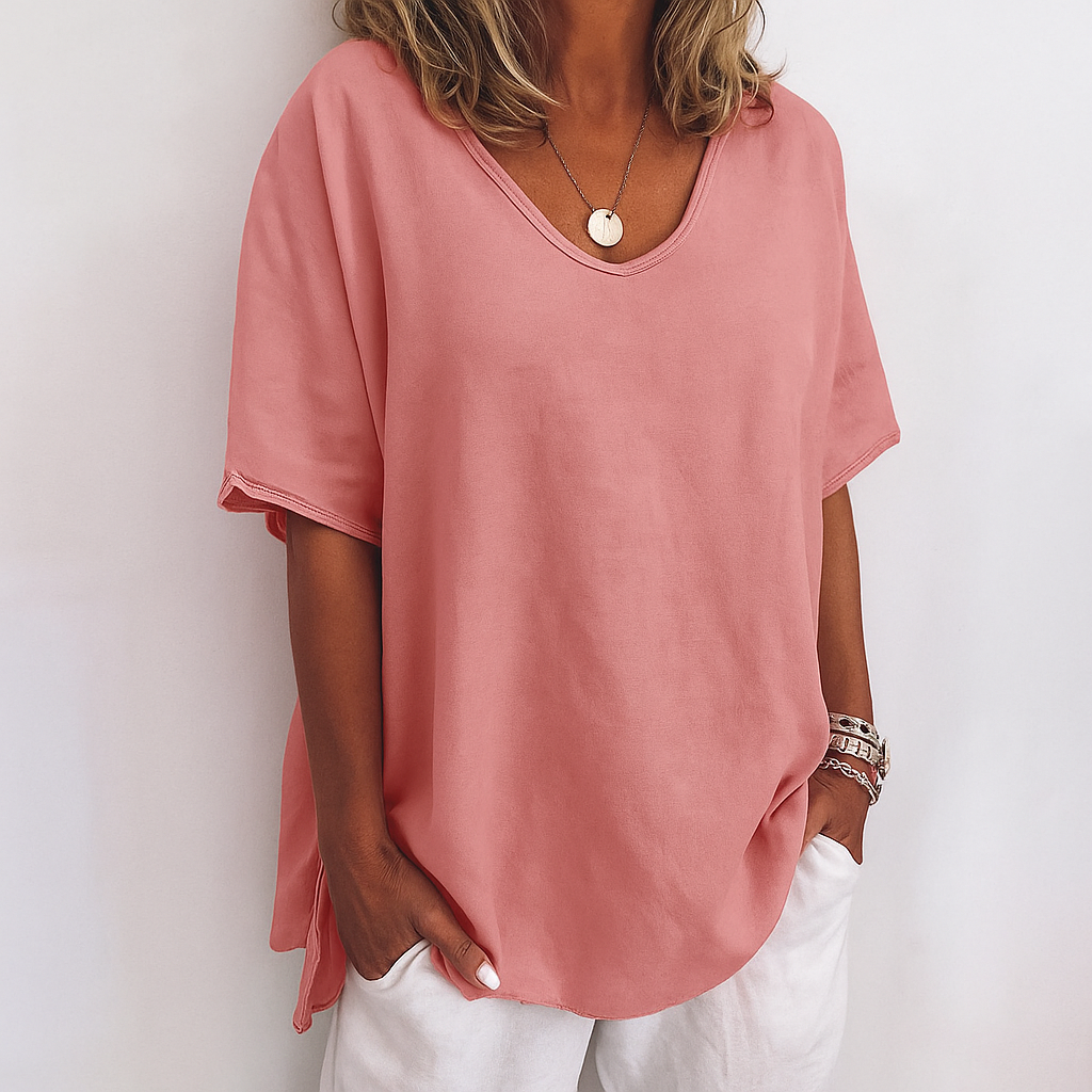 Arista - Casual Relaxed Top met Ronde Hals