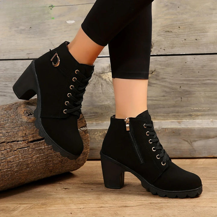 Yael - Luxe Veterschoenen met Hak