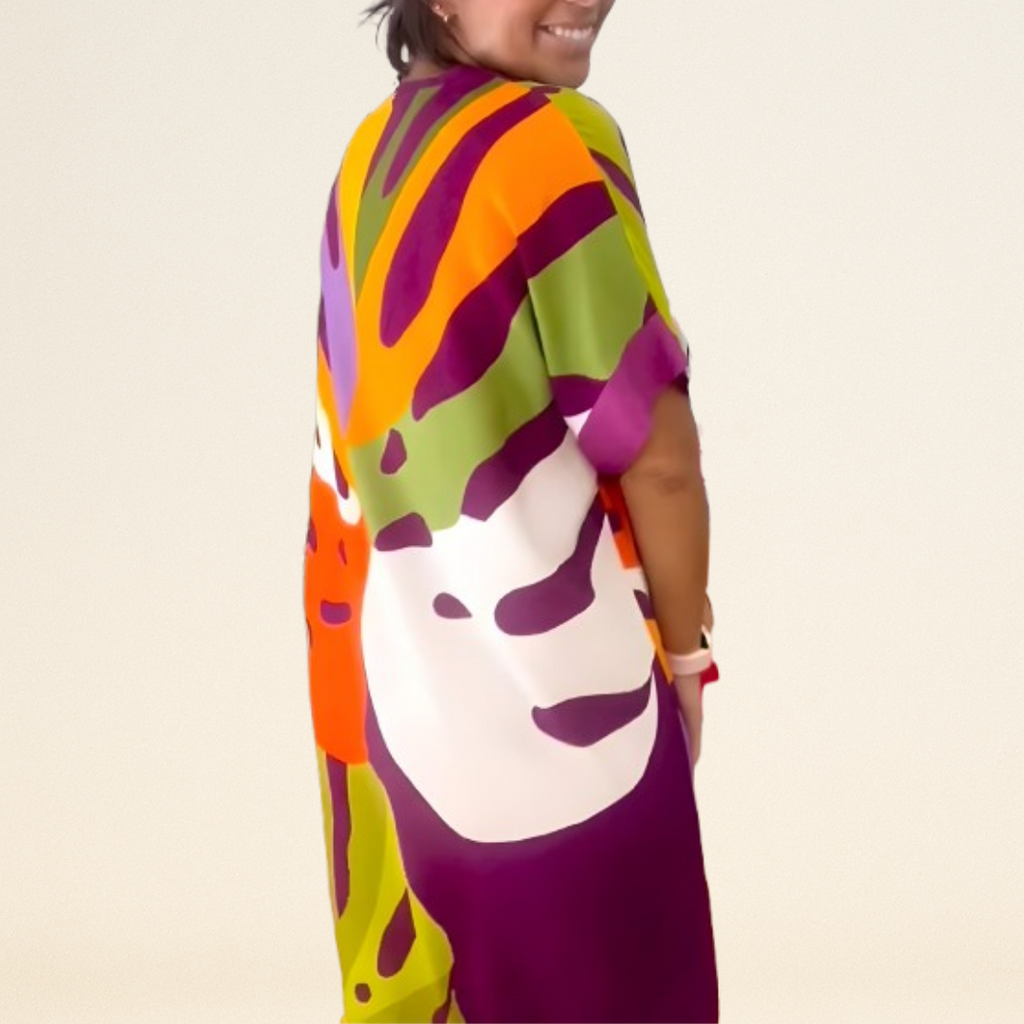 Emelia – Jurk met Abstracte Print