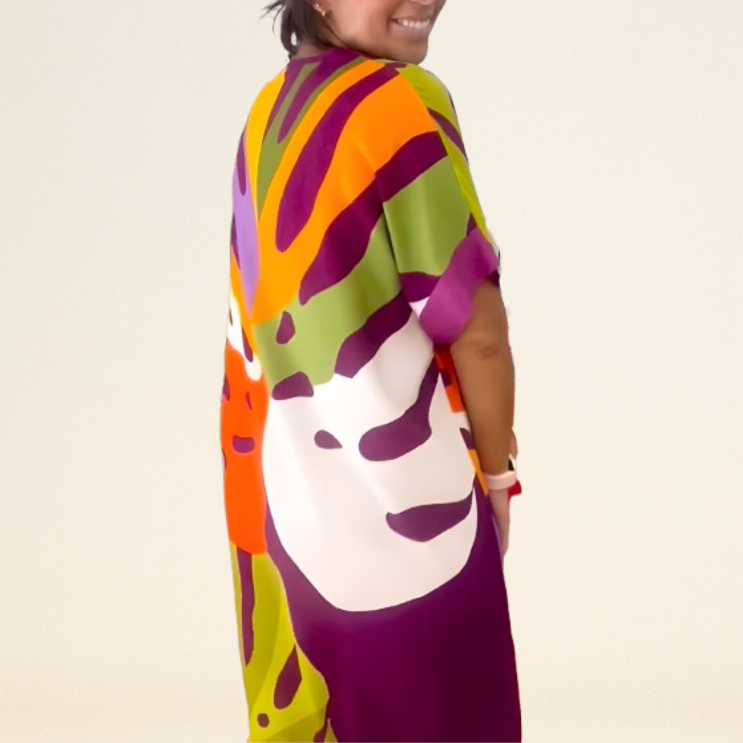 Emelia – Jurk met Abstracte Print