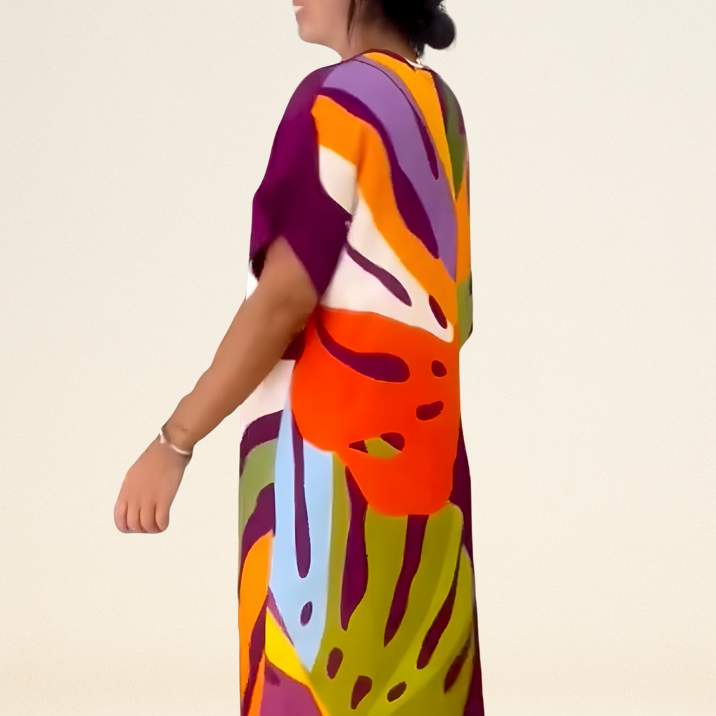 Emelia – Jurk met Abstracte Print