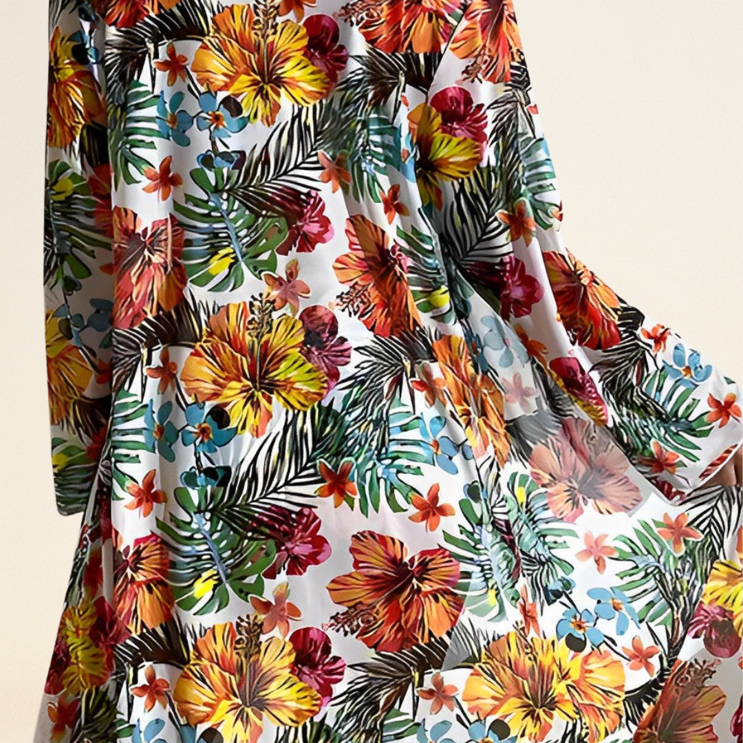 Flora – Tropische Print Bikini Set met Cover-Up