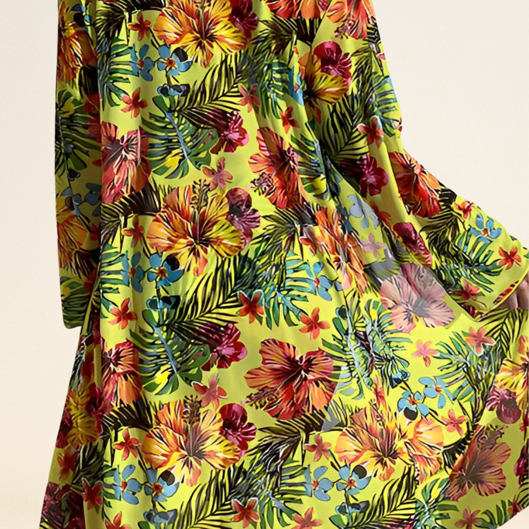 Flora – Tropische Print Bikini Set met Cover-Up