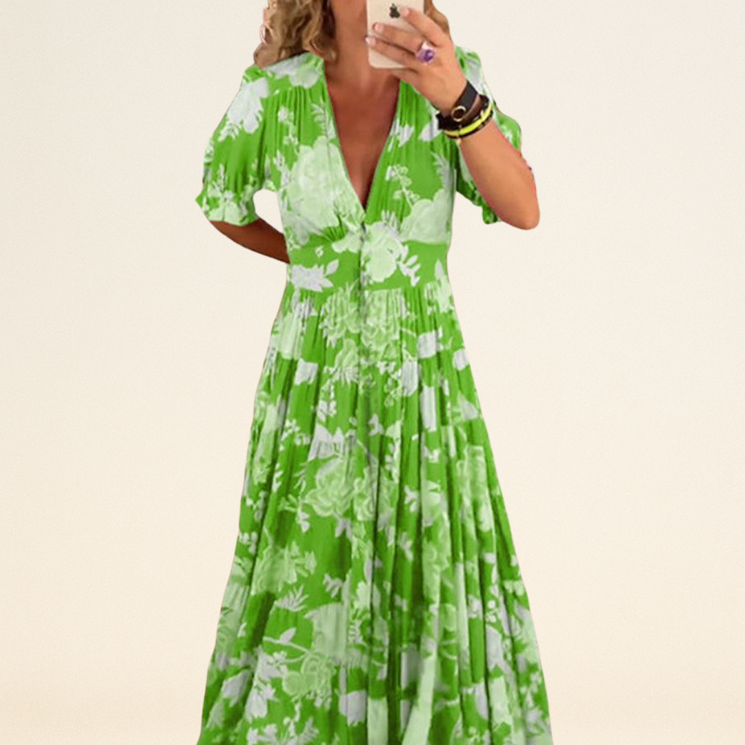 Floriana - Levendige Bloemenjurk