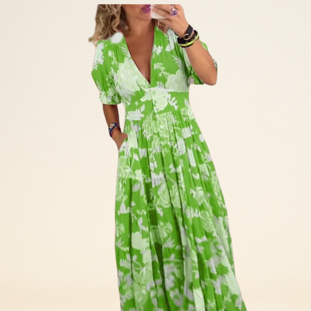 Floriana - Levendige Bloemenjurk