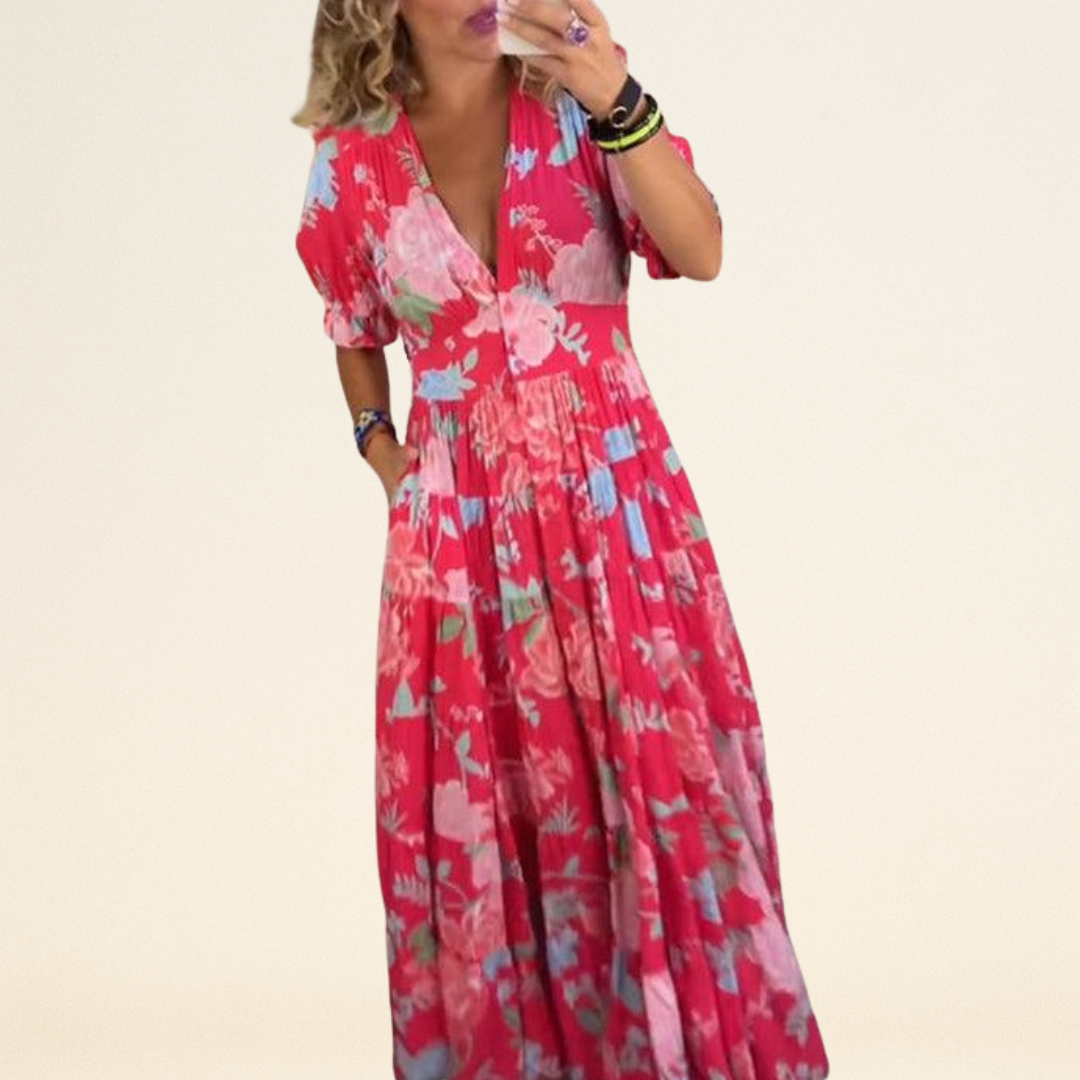 Floriana - Levendige Bloemenjurk