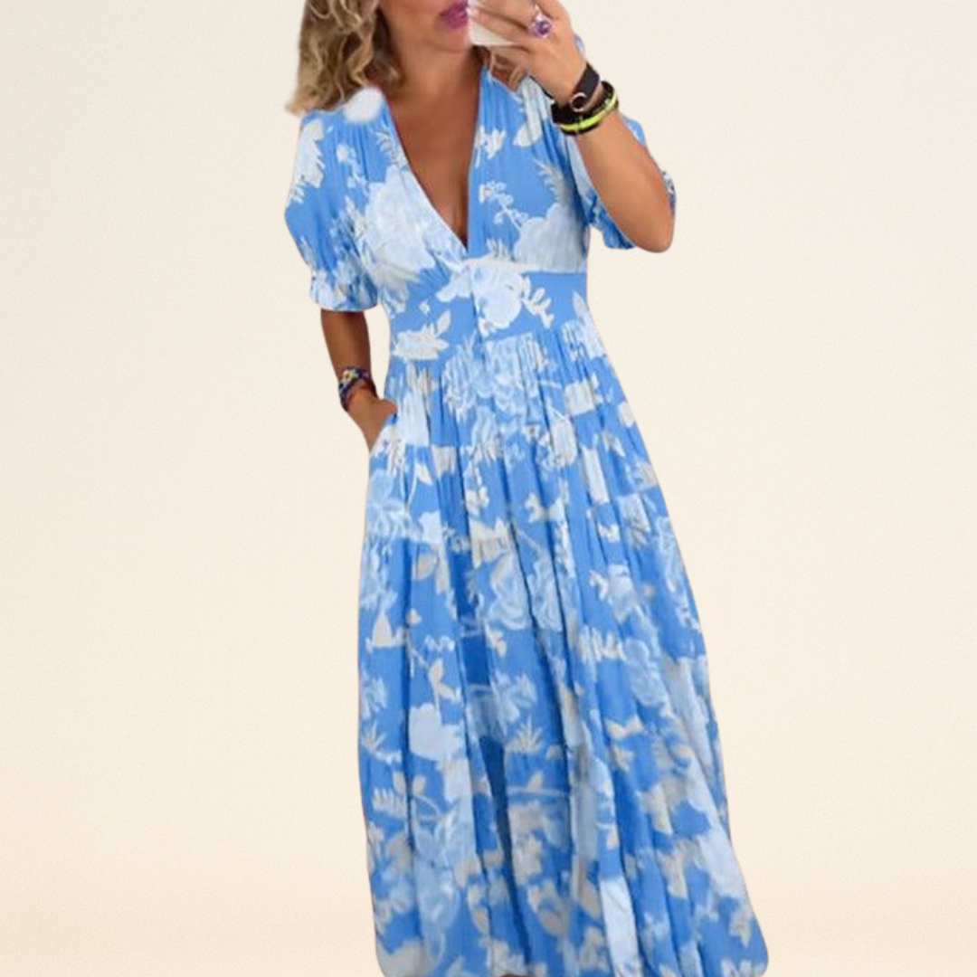 Floriana - Levendige Bloemenjurk